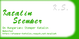 katalin stemper business card